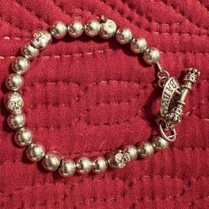 King Baby Skull with Diamond Bracelet